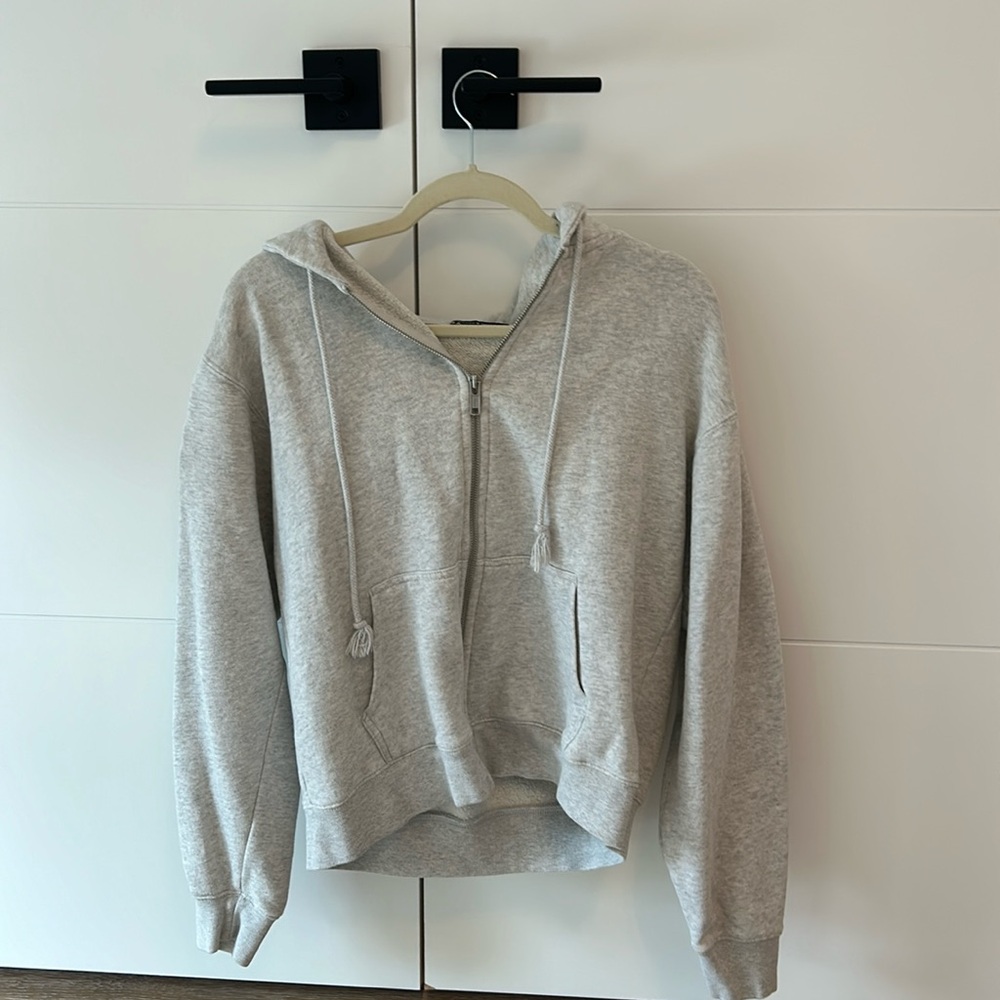 Light gray brandy zip up